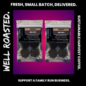 2 packages of espresso chocolate caffeine energy chocolates